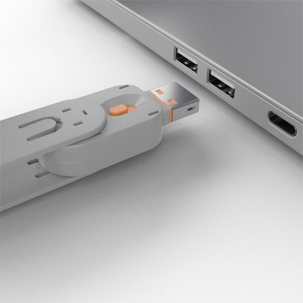 Lindy USB Type A Port Blocker Key - Pack of 4 Blockers, Orange